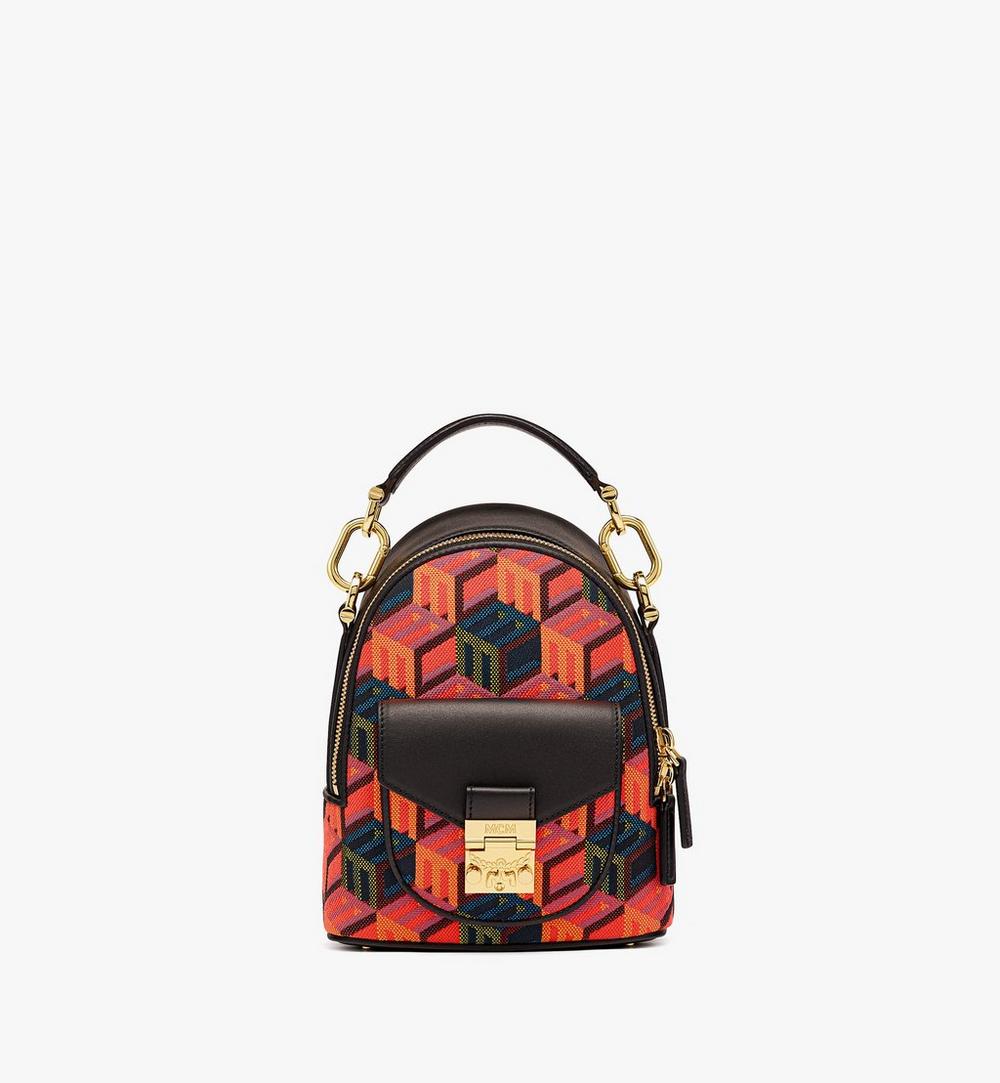 Tracy Backpack in Cubic Monogram Jacquard 1